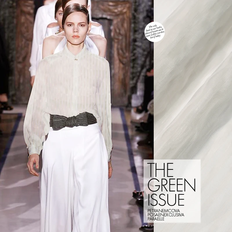 

100% чистая тутовая полупрозрачная полосатая текстура шелк микро Скелет шелковая ткань A38