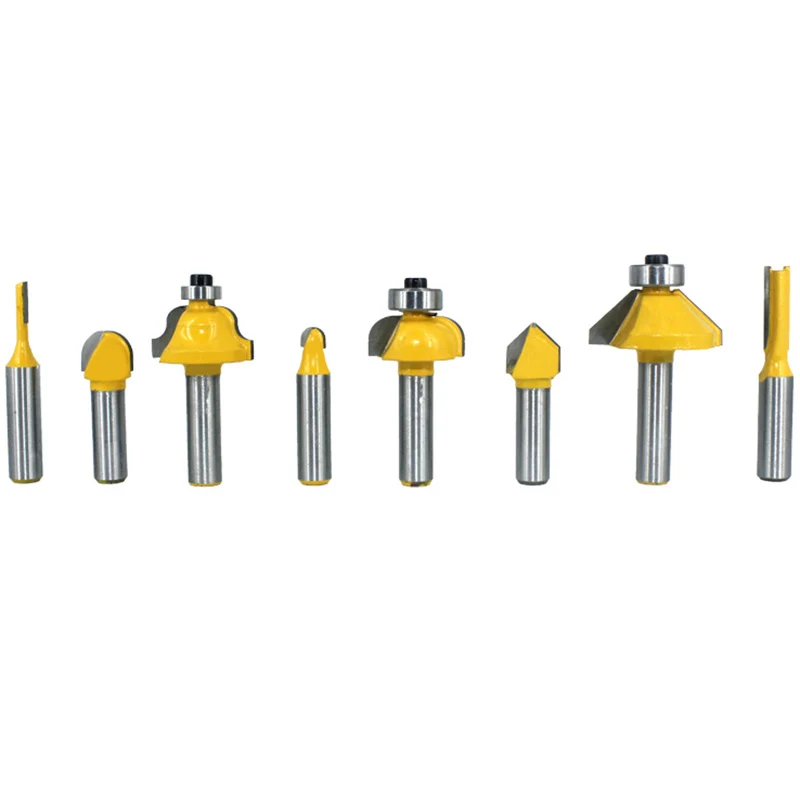 

15Pcs 8mm Router Bit Set Trimming Straight Milling Cutter for Wood Bits Tungsten Carbide Cutting Woodworking