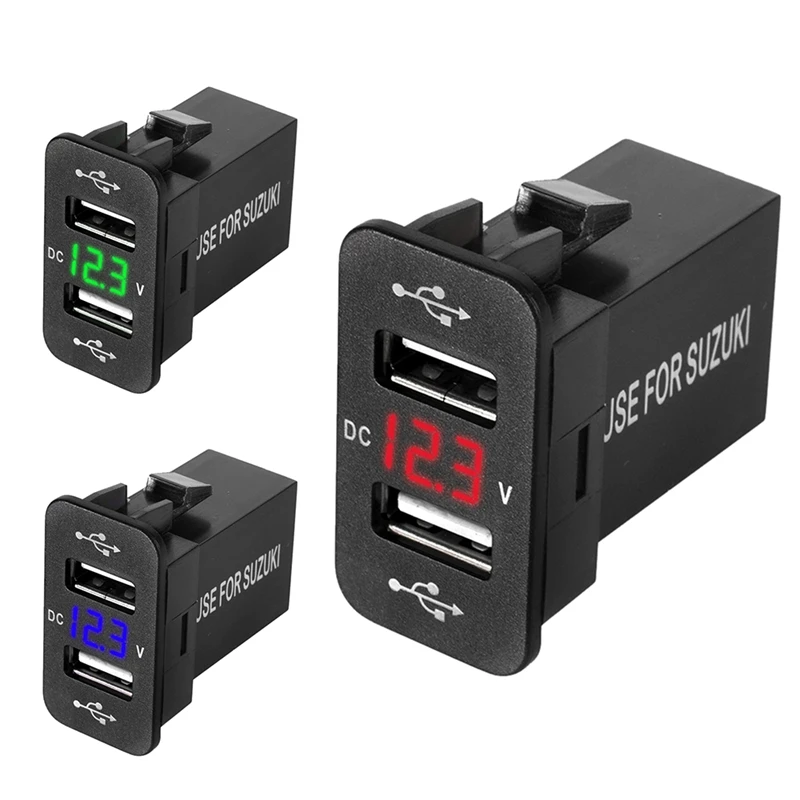 

Автомобильное зарядное устройство с двумя USB-портами, 12-24 В