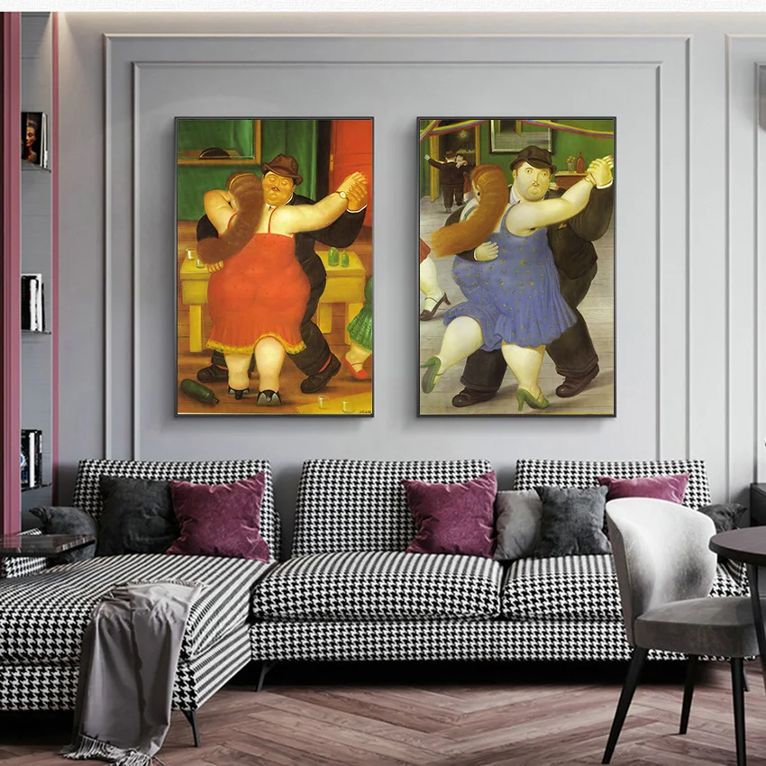 MUTU скандинавский танцор картины на холсте Фернандо Ботеро известные фигуры