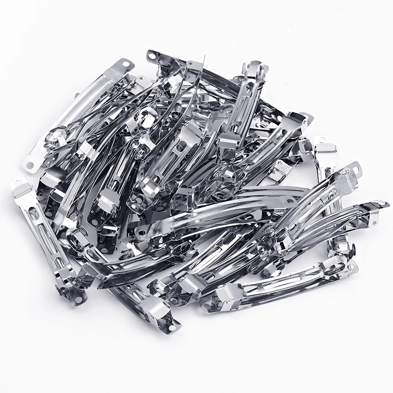

1x7.8cm Silver Hair Clips DIY Stainless Steel Hairpins Jewelry Handmade Making Accessories Women's Fashion Hair Clip Ornament