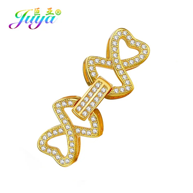 Gold Juya, сделай сам, ювелирная застежка, фурнитура ручной работы, металлическая застежка, застежки для женщин, натуральный камень, жемчуг, рукоделие, изготовление ювелирных изделий - Цвет: Gold