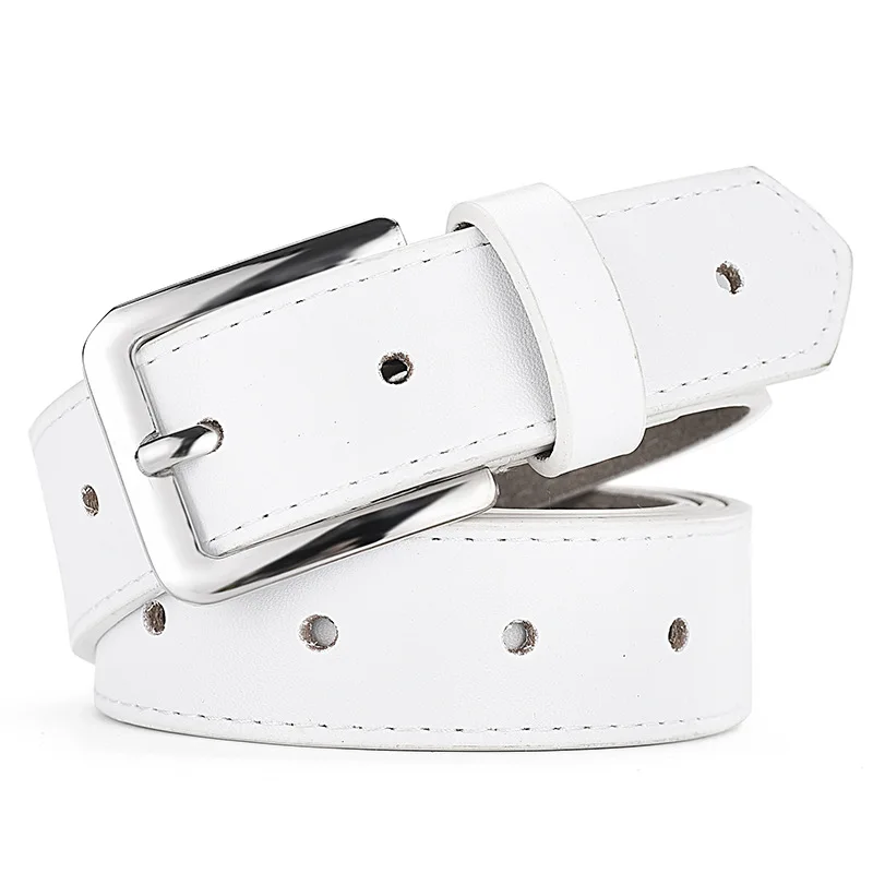 

Women jeans decorative casual simple leather belt luxury brand new alloy pin buckle youth students wild retro belt pasek damski