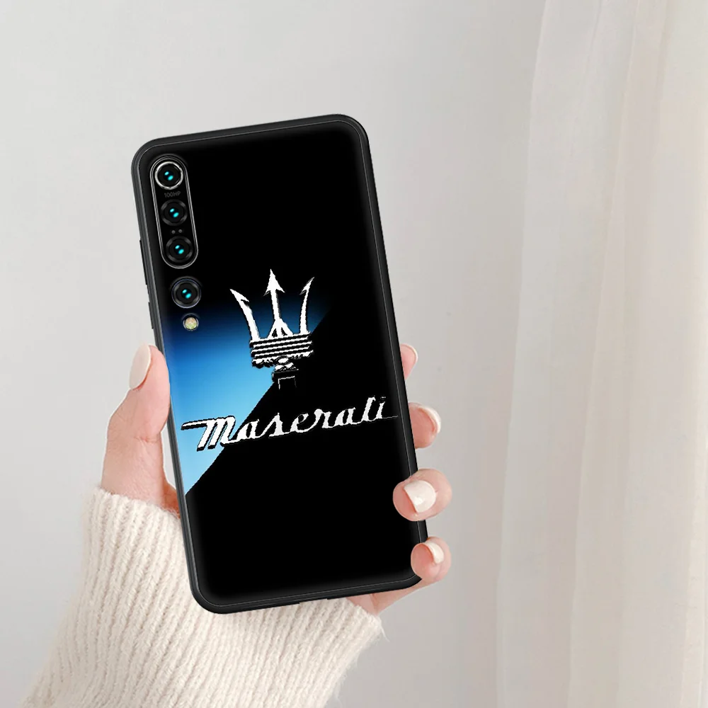 

Maserati Luxury Sport Car Phone Case For Xiaomi Mi Note 10 A3 9 MAX 3 A2 8 9 Lite Pro Ultra black Prime Pretty Funda Silicone