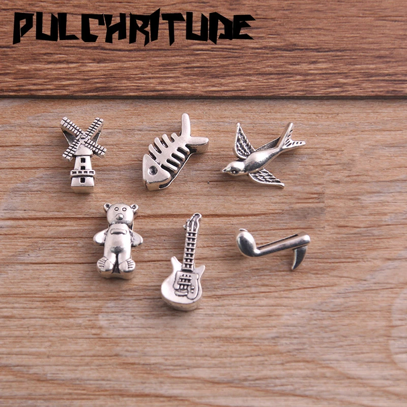 20 шт. разных размеров 7 видов стилей кожаные бусины под старину заготовка