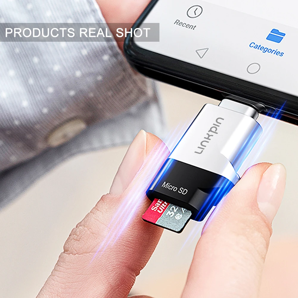 LINKPIN OTG USB 3 1 SD и Micro кардридер с органайзером памяти Силиконовый чехол порта-A и-C |