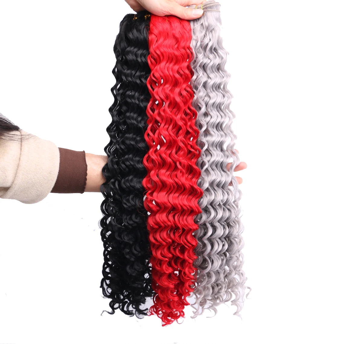 

Loose Deep Wave Hair Bundles Synthetic Hair Extensions 28 Inch 120g/piece Super Long Hair Water Wave Curly Hair Bundles Deal