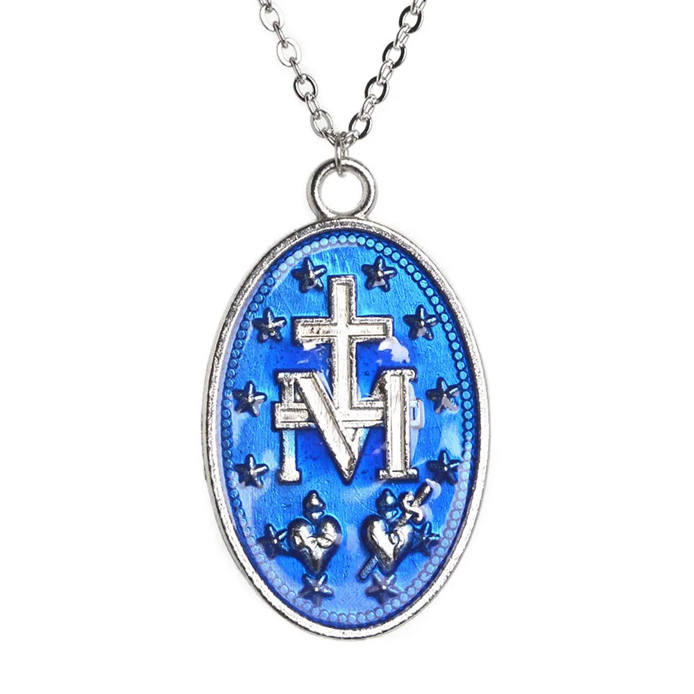Католическая Дева Мэри подвеска религиозная Женская цепочка из нержавеющей