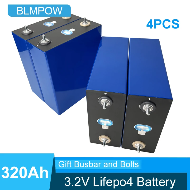 

4pcs 3.2V 100Ah 200Ah 280AH 320Ah LiFePO4 Battery Pack Lithium Iron Phospha DIY 12V 24V Motorcycle Eve Car Solar Inverter Cell
