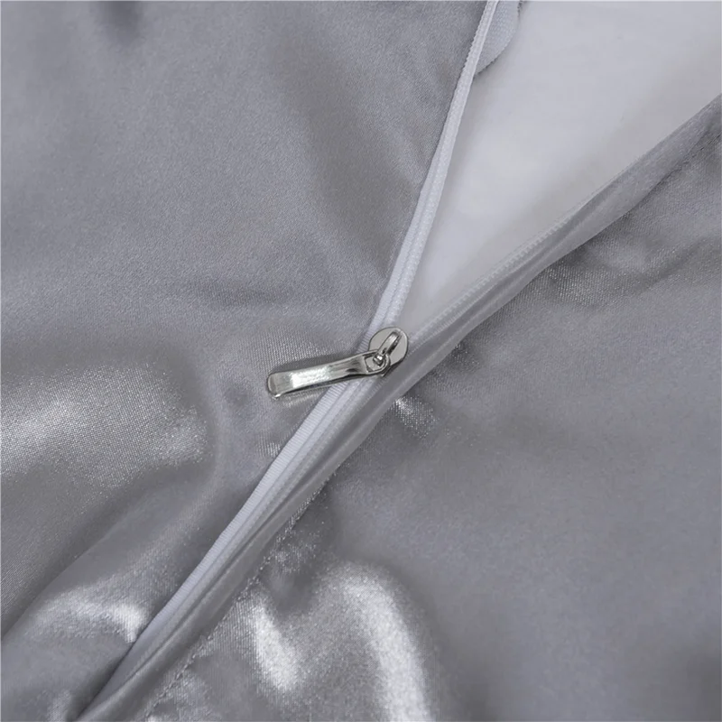

Solid Color Luxury Duvet Cover Set Satin Faux Silk Bedding Set Bed Cover Pillowcase Not Included Bed Sheet Twin Queen King Size