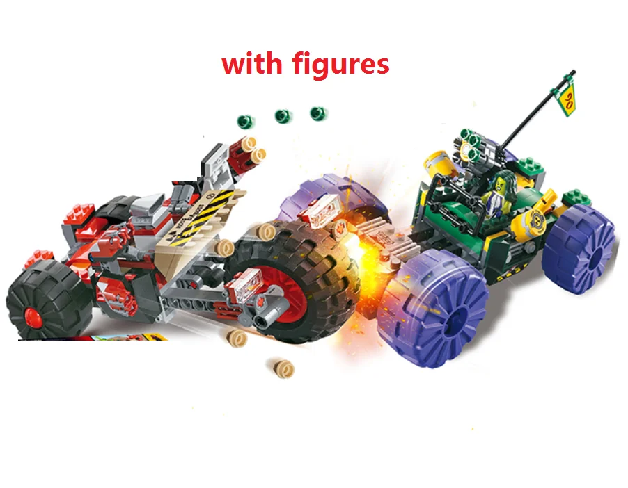 Decool 7125 Халк против красный giant.378PCS 3D &quotсделай сам&quot игрушки для детей Обучающие