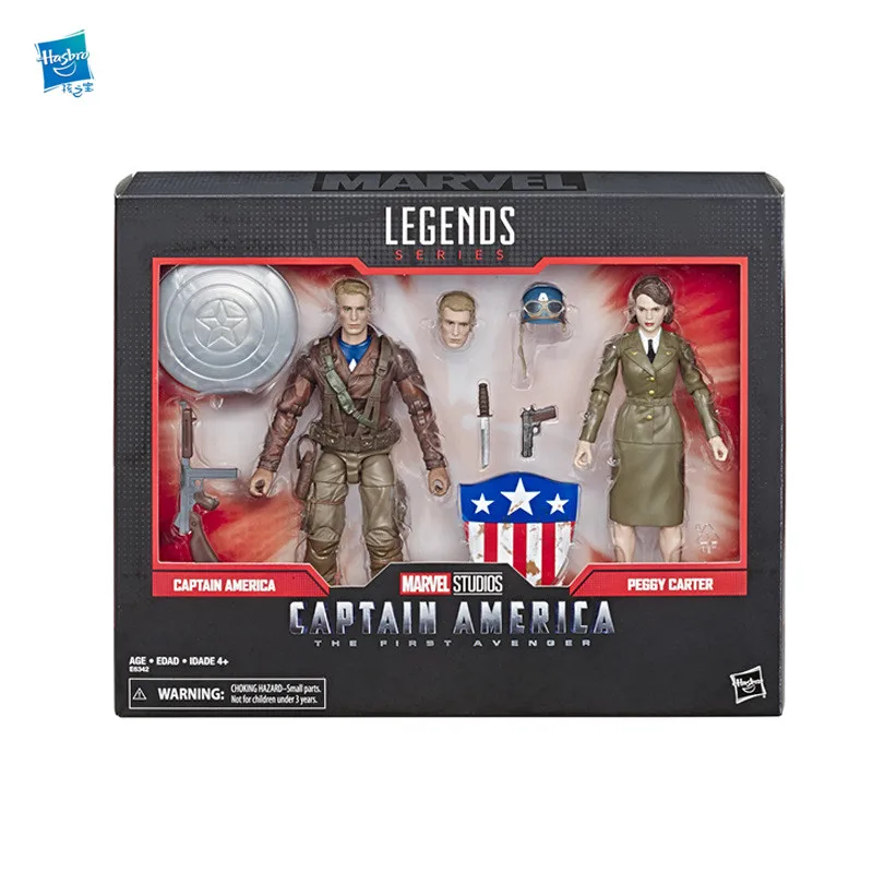 

6 inche Hasbro Avengers Hero Toy Model Captain America Peggy Carter Limited Edition Marvel Hero 80th Anniversary Doll Collection