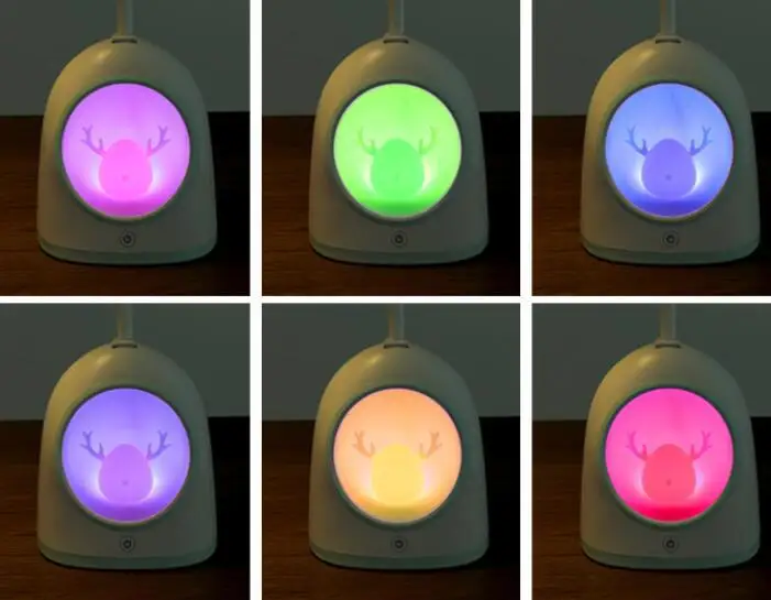 Светодиодная настольная лампа LumiParty с изобрасветодиодный ением снежного оленя
