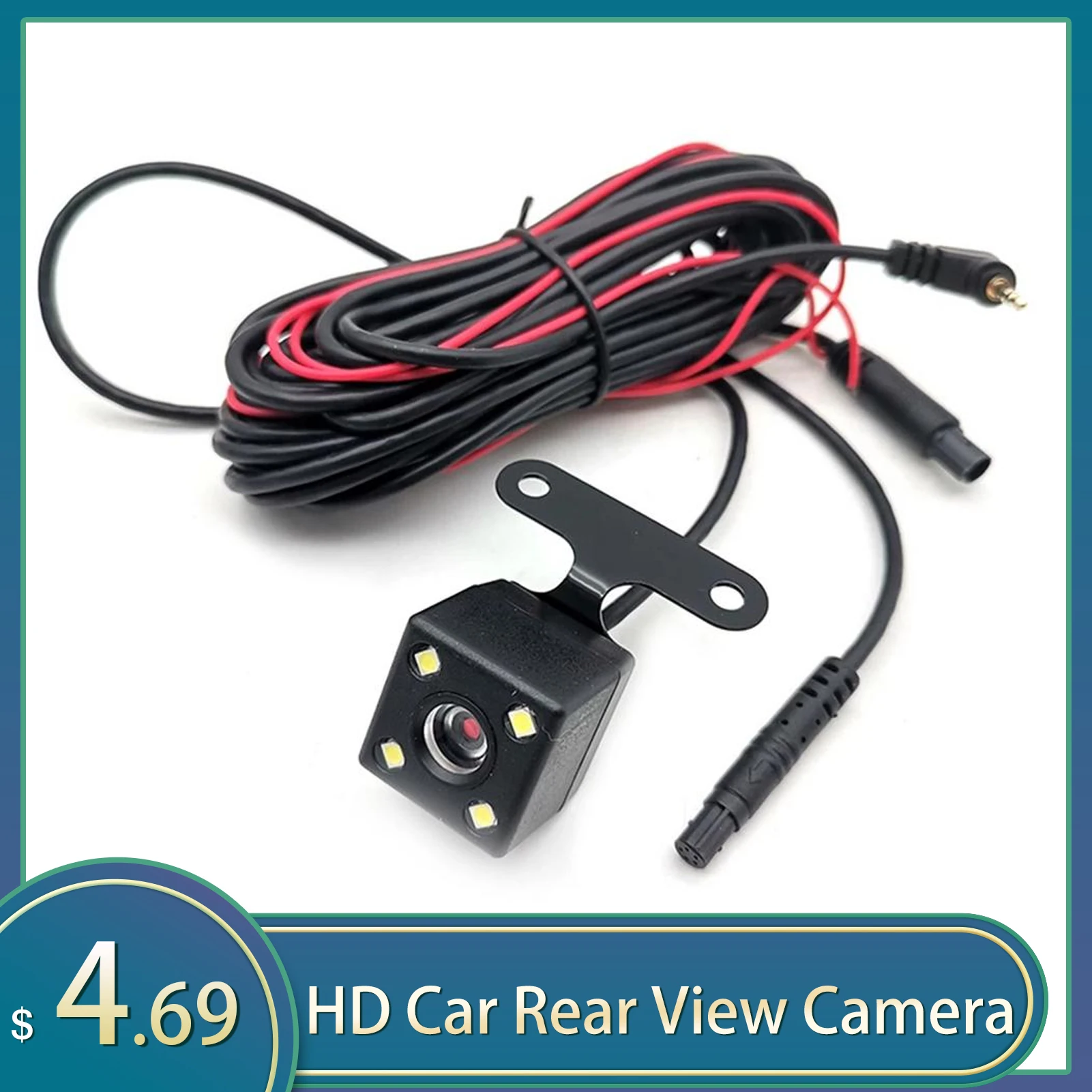 

5-контактная Автомобильная камера заднего вида Full HD светильник кой 170 градусов, светодиодсветодиодный камера заднего вида с ночным видением...