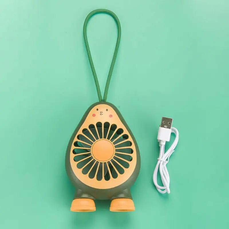 

Mini Portable Cooling Fan Cute Avocado Pattern Fan Air Cooler USB Rechargeable 85WD