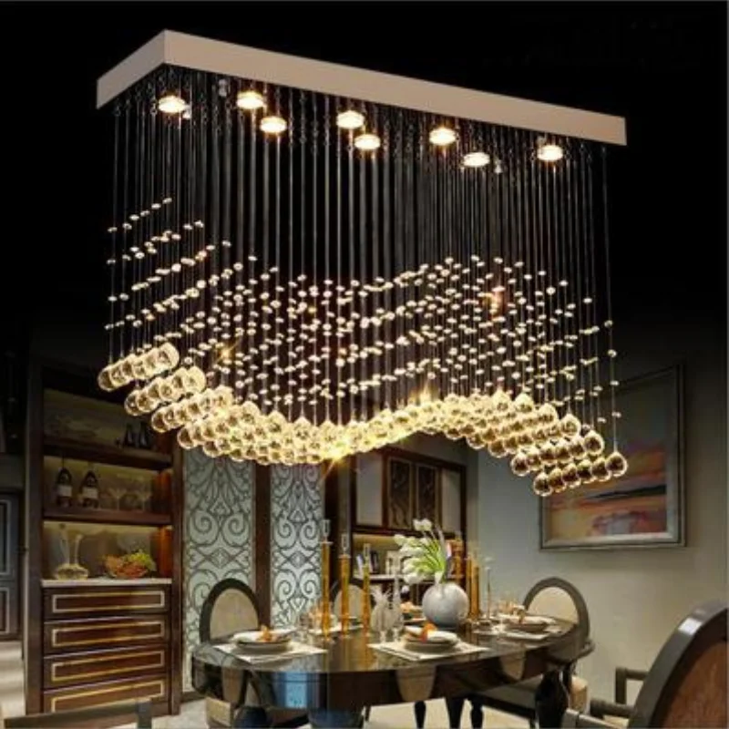 K9 хрустальные светодиодные в форме свечек хромированный свет волна Искусство