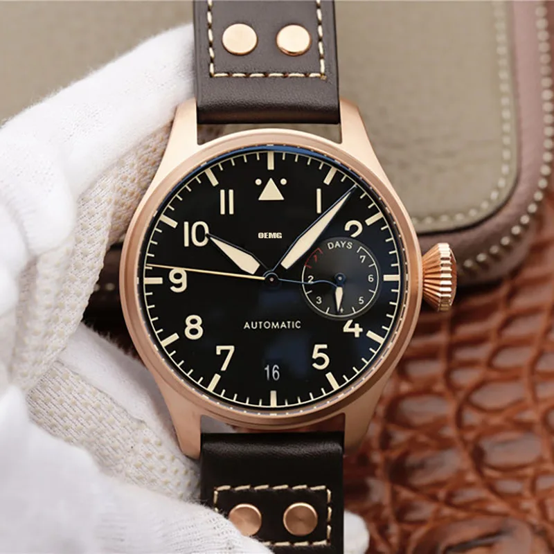 

Men's Watches Automatic Mechanical Watch For Men OEMG IW501005 Rose Gold 46mm Leather Strap Luxury Watch AAA 1:1 Replica Watch