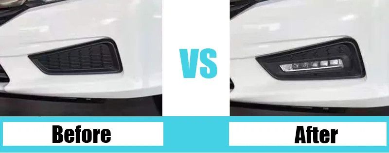 Дизайн светодиодный дневные ходовые огни для Honda City противотуманная фара крышка drl с желтым сигналом поворота автомобиля Стайлинг
