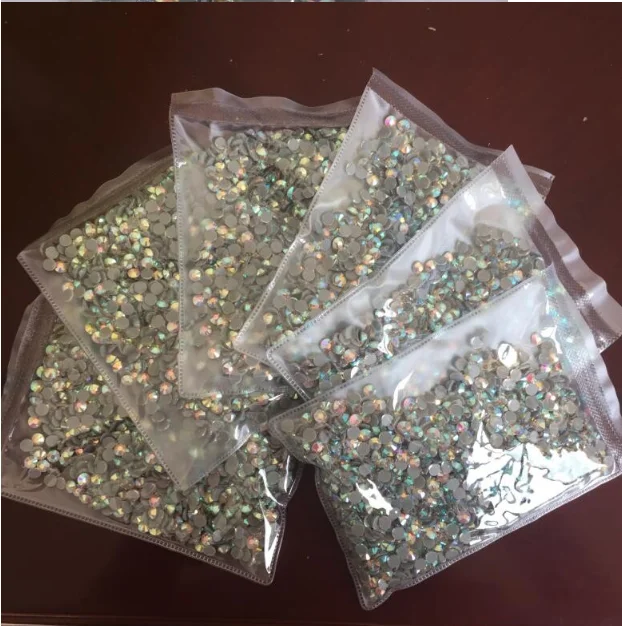 Супер блестящие стразы кристалл AB разные размеры SS6 SS10 SS16 DMC горячей фиксации с