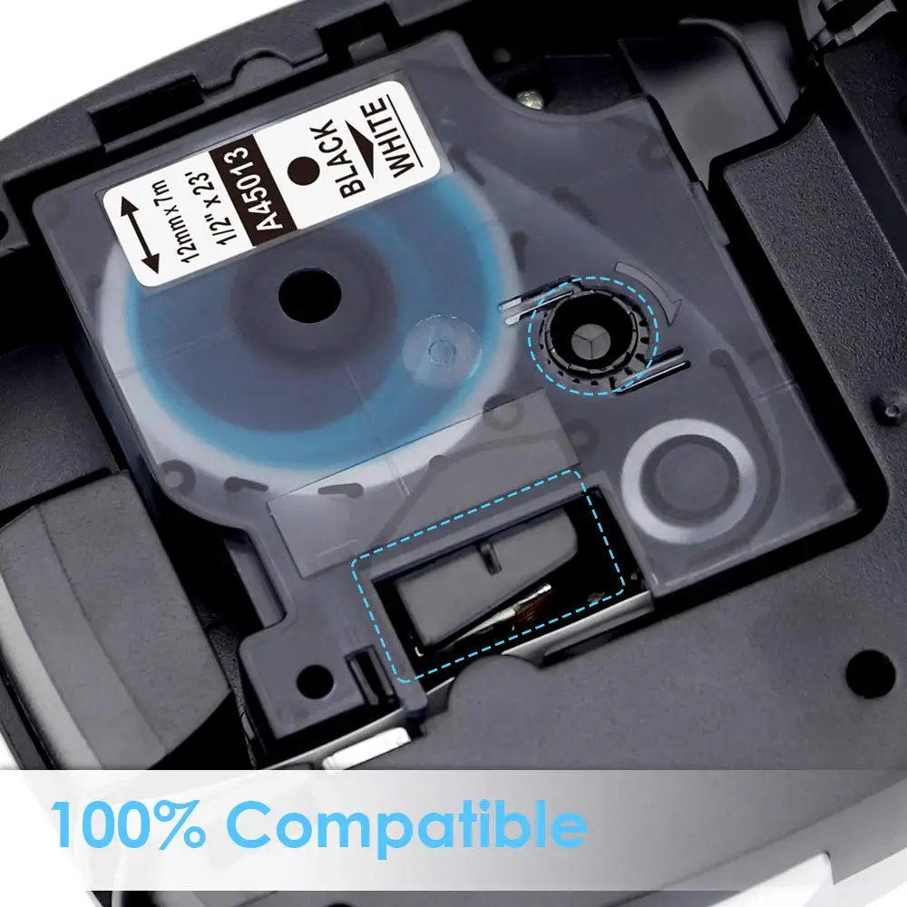 Fimax 1 упак 45013 45010 S0720530 dymo d1 этикетировщик 12 мм 40918 45021 45016 45010 45018 для DYMO лента этикеток для принтера лента LM160