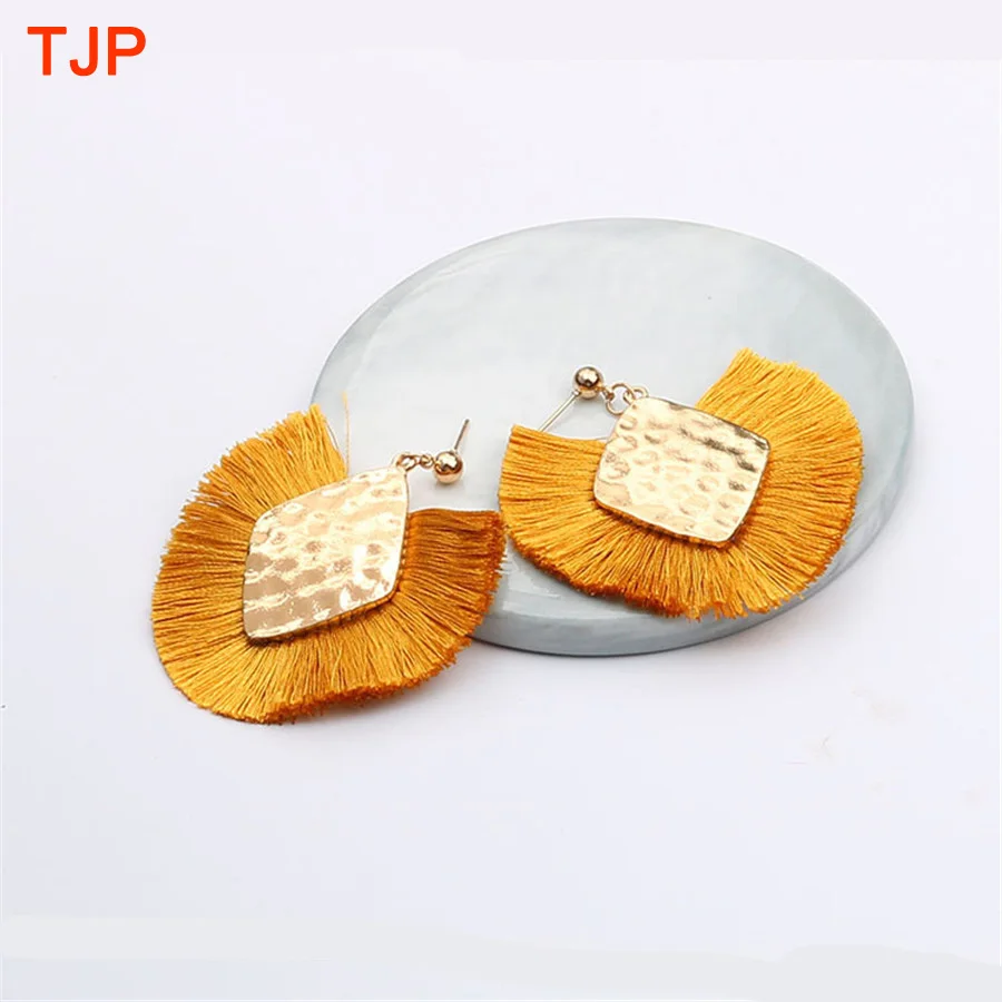 Новинка 2019 серьги с кисточками в богемном стиле для женщин ретро веревочные