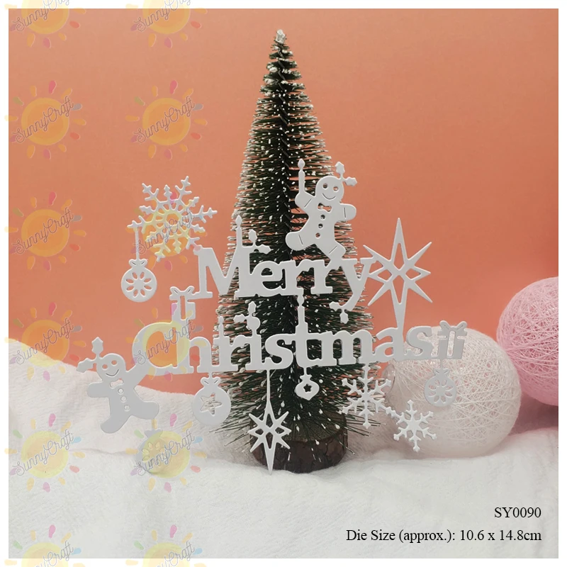 

Happy Christmas Metal Cutting Dies Scrapbooking Embossing Folders for DIY Album Card Making Craft Stencil Greeting Paper Craft