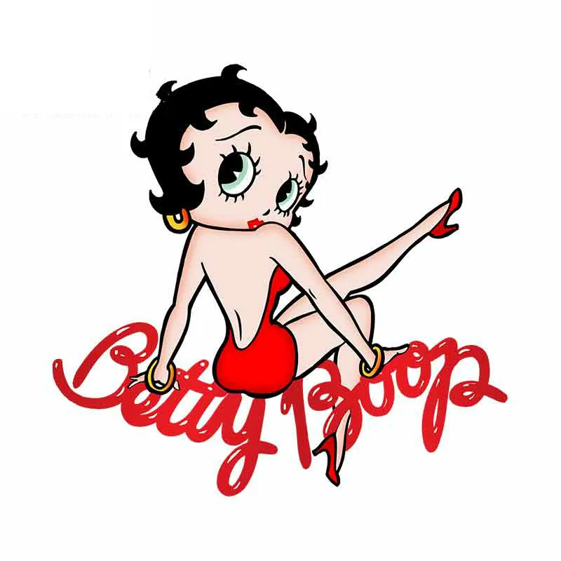 

Betty Boop Funny Auto Car Stickers Styling Fine Personality Decals Vinyl Window Bumper Uv Protection Car Decoration KK13*12cm