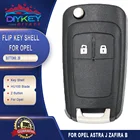 Чехол для дистанционного ключа с двумя кнопками HU100, незарезанный чехол для Opel Astra J, Zafira B, Insignia, Adam, Astra J, каскад, Карл Зафира C