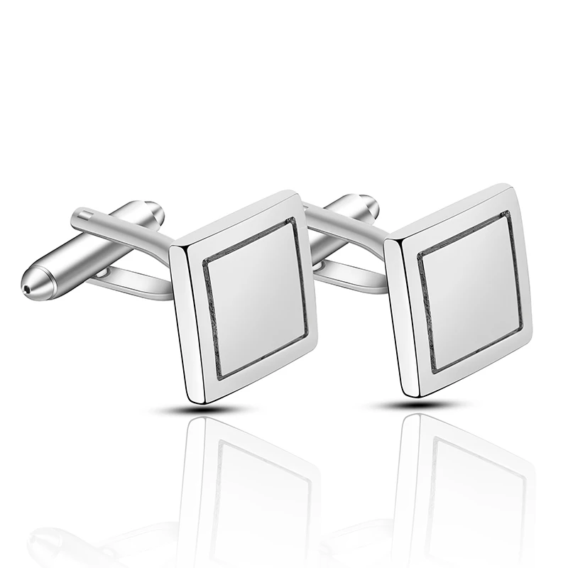 Мужские Запонки серебряного цвета высокого качества джентльменский костюм с