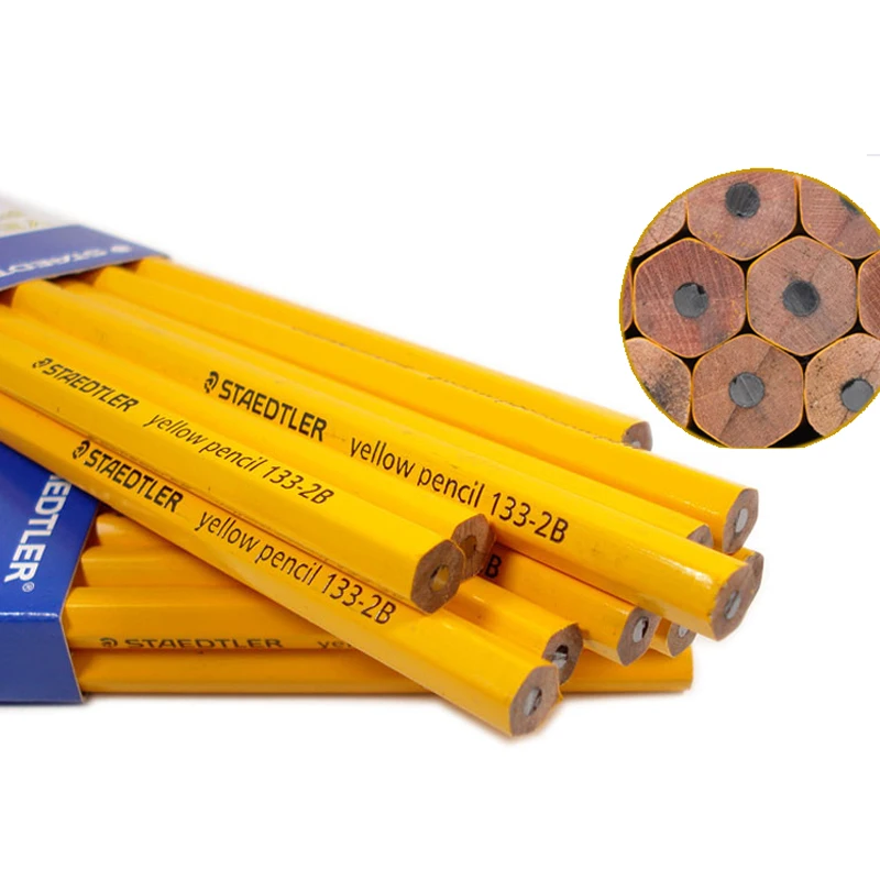 2 шт. STAEDTLER 134 карандаш HB 2B шестиугольная желтая палочка для детей, студентов, карандаш для письма, не содержит свинец, яд