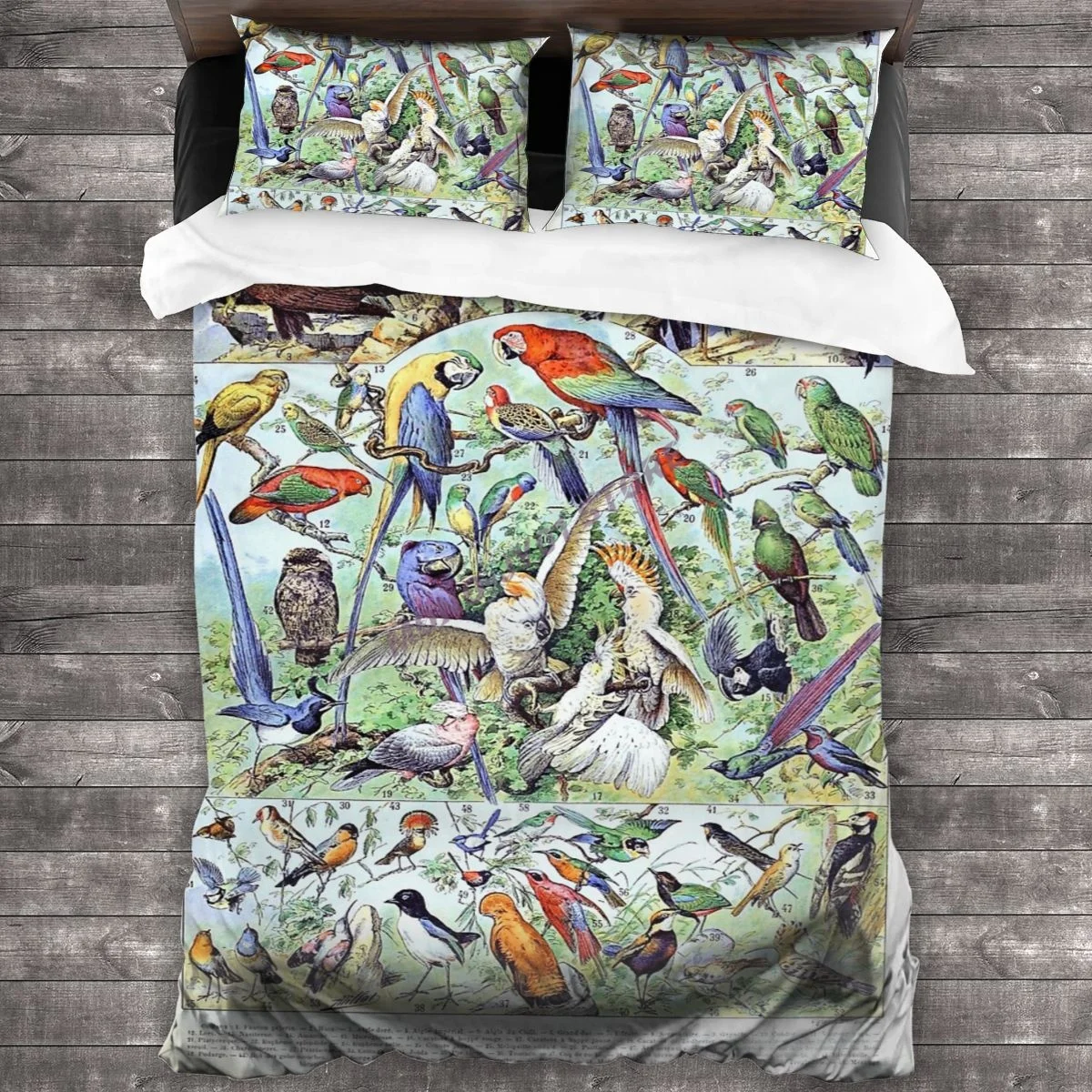 

Adolphe Millot - Oiseaux A - French Vintage Poster Bedding Set Duvet Cover Pillowcases Comforter Bedding Sets Bedclothes