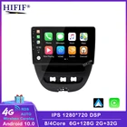 Carplay IPS Android 10 автомобильное радио для Peugeot 107 для Toyota Aygo для Citroen C1 2005-14 Стерео GPS навигация мультимедийный плеер