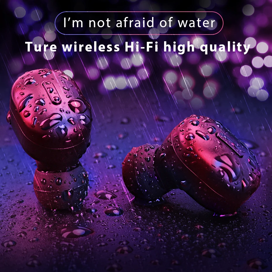 Мини T1 беспроводные наушники TWS V5.0 Bluetooth 6D настоящие стерео с микрофоном HiFi