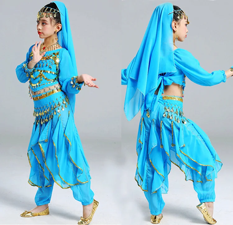 Костюм для танца живота девочек 5 шт./компл. | Тематическая одежда и униформа