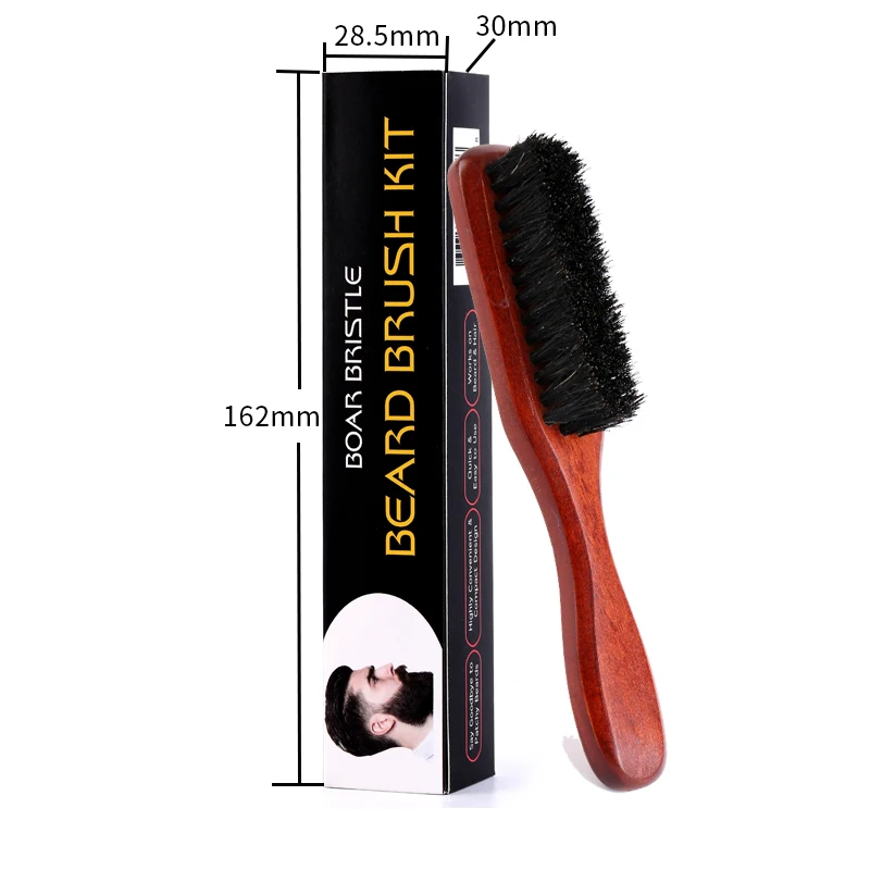 

Wood Handle Boar Bristle Cleaning Brush Hairdressing Men Beard Brush Anti Static Barber Hair Styling Comb Shaving Tools Dropship