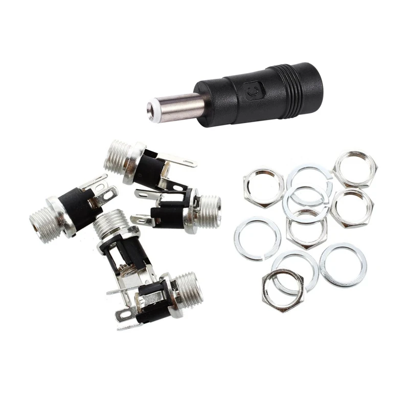 

5 шт., разъём питания постоянного тока, 5,5 мм x 2,1 мм