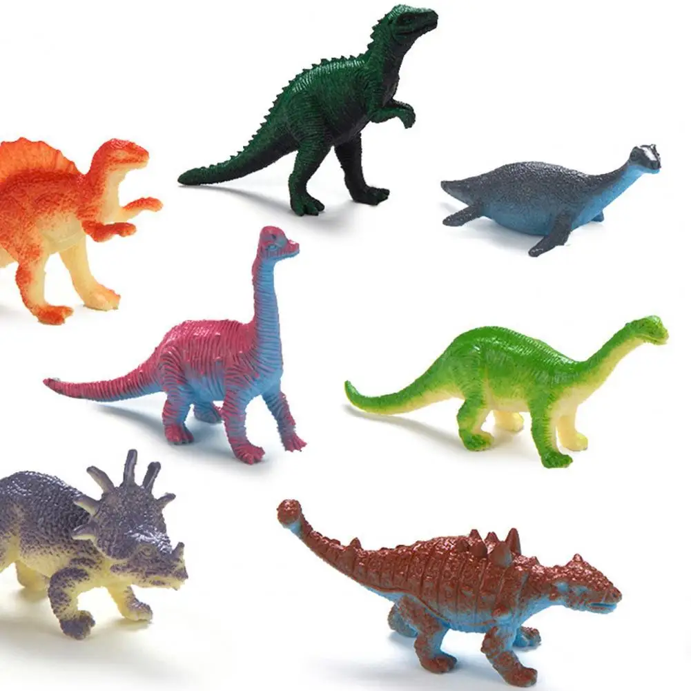 

24Pcs Mini Dinosaur Miniature Toy Realistic Tasteless Bright Color Dinosaur Model Set Birthday Gift Ornaments Kids Cognitive Toy