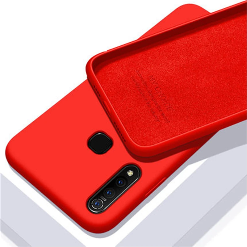 Конфетный, TPU чехол для Vivo V17 Neo чехол из углеродного волокна сплошной цвет Жидкий чехол для телефона для Vivo Z5X V15 Z1 Pro Y81 чехол Vivo iQOO Neo