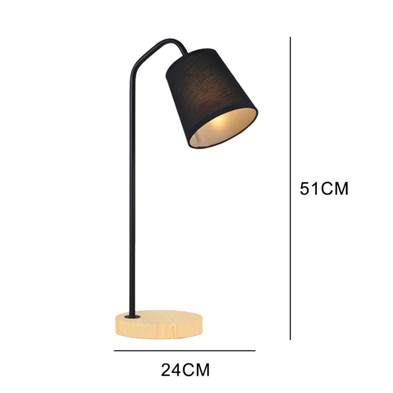 Черная чердачная Ретро Настольная лампа традиционная американская кантри