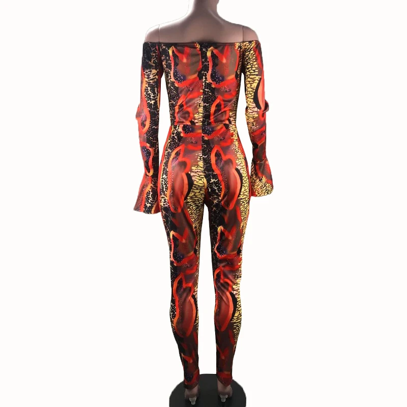 Женский пляжный комбинезон с открытыми плечами элегантный длинными брюками для