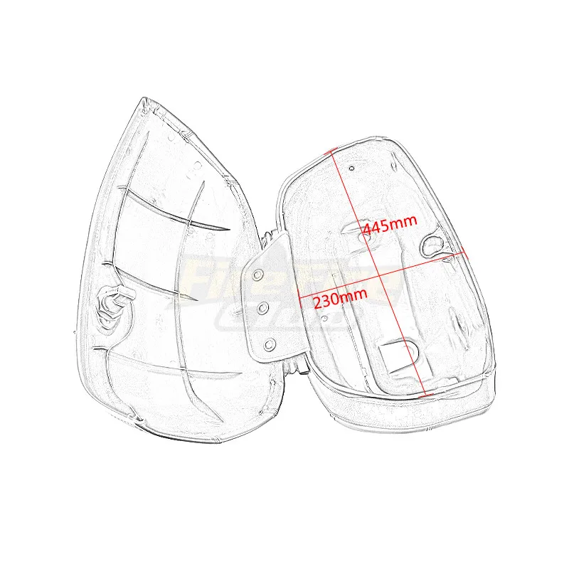 Motorcycle Black Universal Hard Bag Saddlebags For Kawasaki Honda Harley Touring Softail |