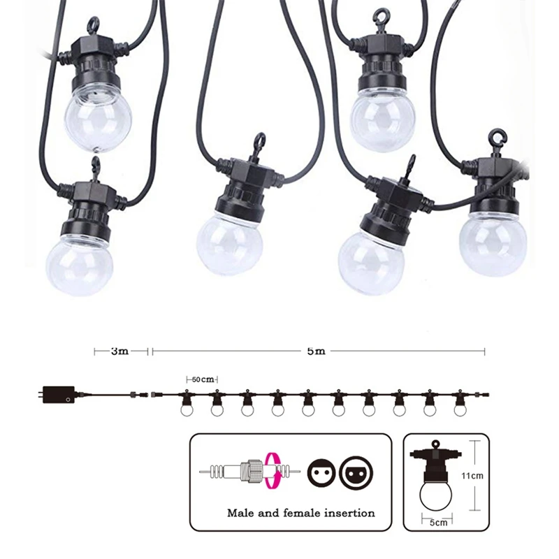 8M 13M Fairy Garland LED Ball String Lights Waterproof For Christmas Tree Wedding Home Indoor Decoration Garden Light | Освещение