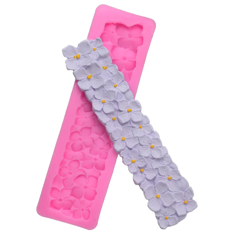 Новинка с листком клевера венок кружева Fondant (сахарная) силиконовая форма для DIY