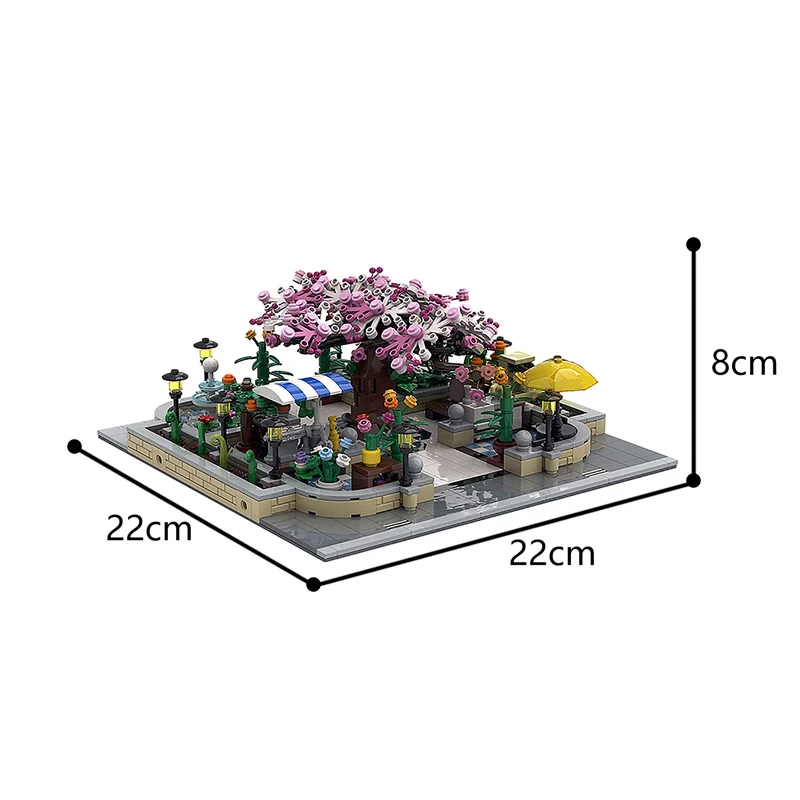 

1399pcs MOC City Street Botanical Park Flower Garden Bricks Series Model Kit Building Blocks Kids Toys DIY Educational Gift