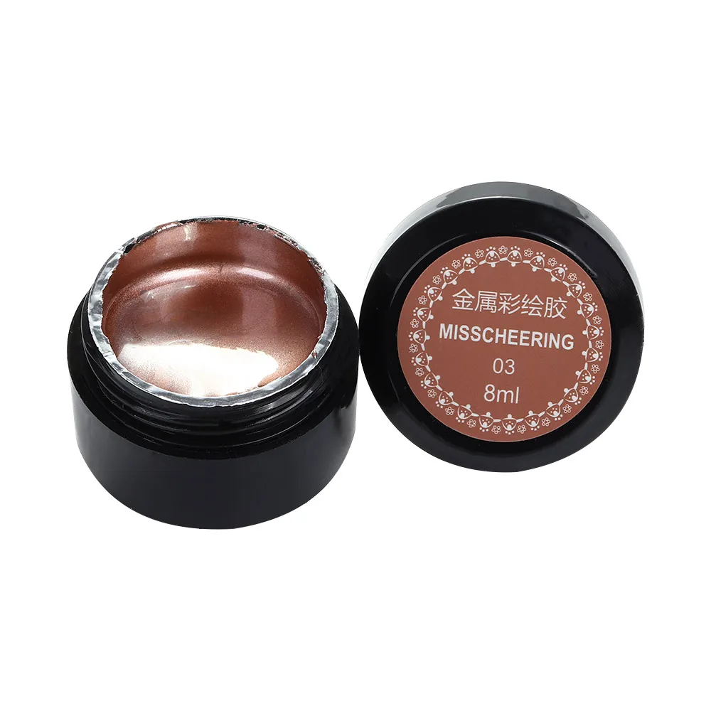 Гель для ногтей с металлическим эффектом розовое золото серебро УФ светодиодная