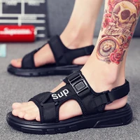 sandals mens summer sports casual shoes mens breathable hollow large size 44 flat bottomed outdoor mesh mens shoes non slip