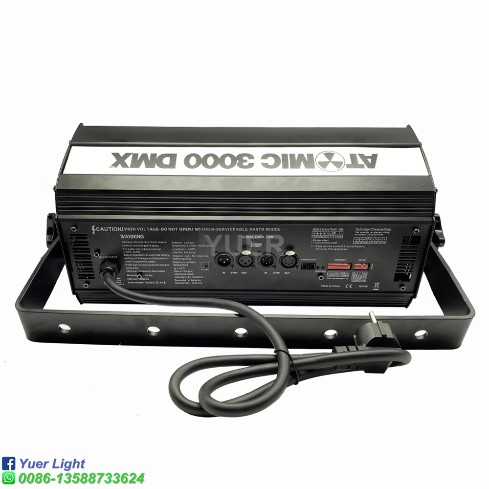 Фото Импульсный стробоскоп Strobing Atomic 3000 DMX XOP 3000 Вт, ксеноновая лампа, непрерывный эффект поворота с автоматическим выцветанием №5