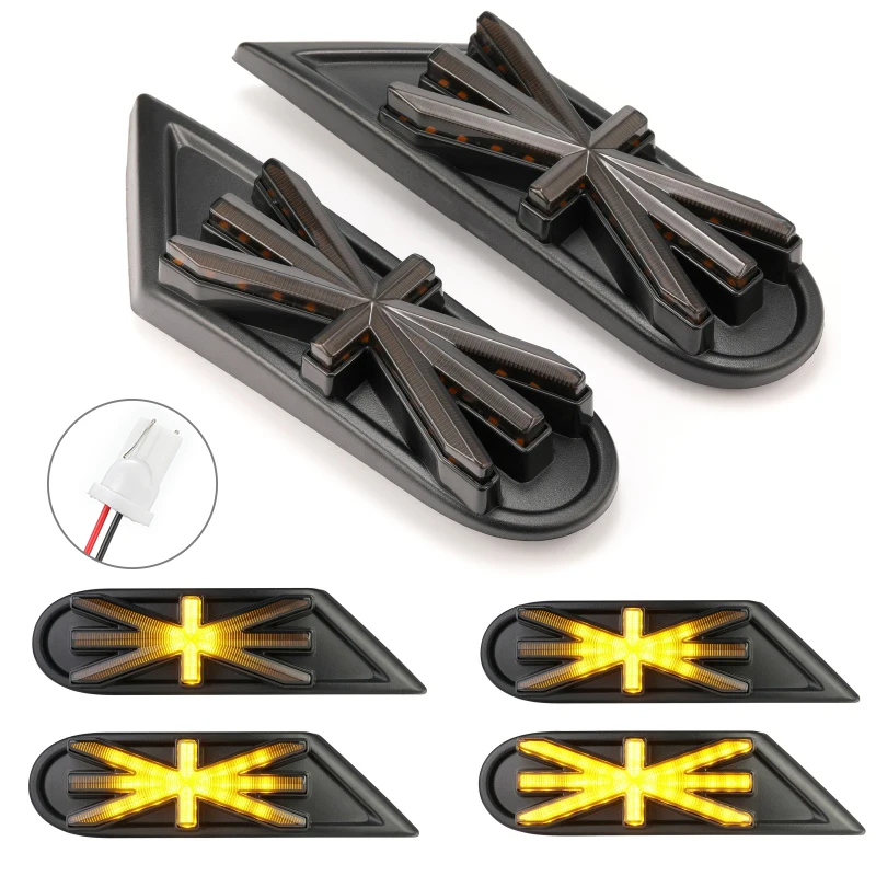 Автомобильные Боковые габаритные огни янтарсветодиодный лампы для MINI Cooper R55 R56 R57