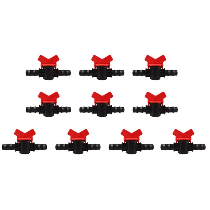 10 шт. Пластиковый садовый кран PE шланг клапан ирригационная труба переключатель