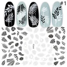 3d-наклейка для ногтей с изображением листьев